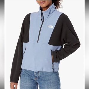 The North Face Women's Black and Light Blue Jacket